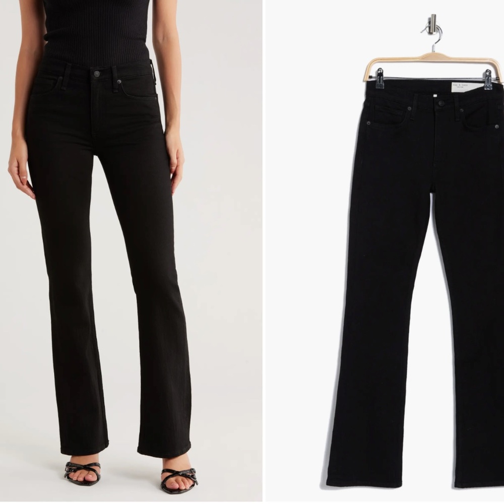 Rag & Bone Mid Rise Black Bootcut Jeans NWT